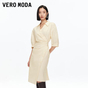 Vero Moda | Autumn New Cotton Blend Irregular Midi Dress