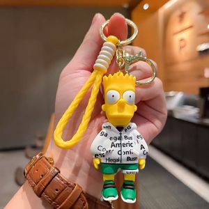 Gantungan Kunci Karakter Kartun Simpsons Homer Marge Lisa Bart