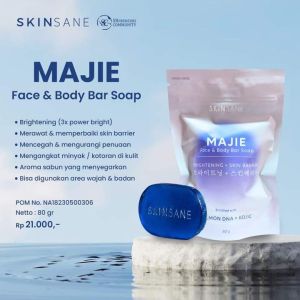 Skinsane sabun pencerah wajah dan badan 80g majie yang dapat mencerahkan cocok untuk semua kulit