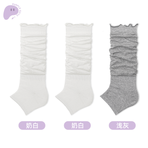 Purpleguys Thin Miu Style Cuffed Socklettes Women Summer Autumn Breathable Loose Feel Solid Color Leggings Socks Ultra Thin