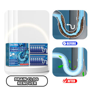 JUE FISH Sink Drain Cleaner Effervescent Tablets 12Pcs Pipe Sink Cleaner Tablet for Kitchen Toilet Pipe Dredging Clear Choke