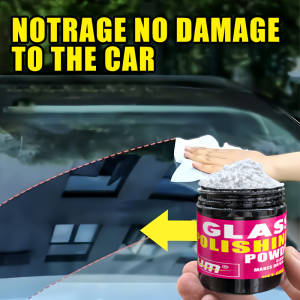 KJM 80g Car Glass Polishing Powder Scratch Remover Windshield Window Restore Clarity Safe No Damage