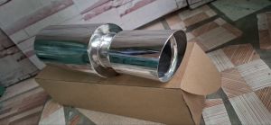 Universal free flow muffler slide tip