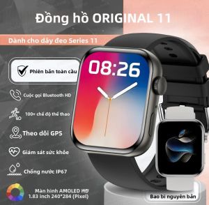 Đồng Hồ Thông Minh Dòng IOS Original Series Watch S11 Màn Hình AMOLED HD Đồng Hồ Thể Thao Chống Nước GPS Dành Cho Nam Và Nữ Có Chức Năng Gọi Điện