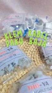 Klem Kabel Listrik Warna Putih Pakai Paku Baja Beton ukuran 7mm 8mm 9mm 10mm 12mm 20mm