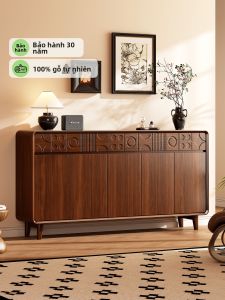HESHIBOYA | Walnut Retro Vintage Style Entryway Shoe Cabinet