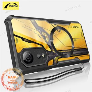 NANU [The Beatles] For ZTE Nubia Neo 2 5G Phone Case Compatible with Magsafe Casing Shockproof TPU Soft Case + Silicone Lanyard Acrylic Transparent Back Hard Cover Camera Protection Shell
