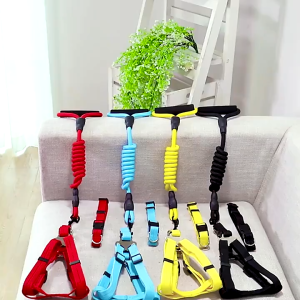 Dog traction rope large medium and small dogs Teddy Bear Golden Fur pet chest harness extended dog