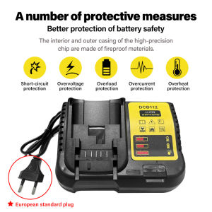 DCB112 Li-Ion Battery Charger For Dewalt Battery 10.8V 12V 14.4V 18V 20V NEW Upgraded 2.0A DeWalt lithium battery charger Suitable for most Dewalt battery models