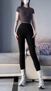 COOYA Womens high waisted basic yoga pants fitness running leggings sports pants elastic pants casual leggings for women