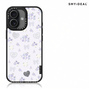 Smyideal | Magnetic Shockproof iPhone Case Unique Purple Heart Floral Design