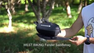 West Biking | WEST BIKING 2L Hard Shell Bike Tail Bag Waterproof Cycling Rear Seat Storage with Mudguard for MTB Road Bikes Accessories