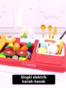 [Penghantaran 24 jam] Mainan dapur mesin basuh pinggan mangkuk kanak-kanak Hadiah ulang tahun ke-3-4