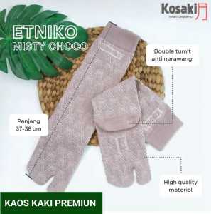 Kaos Kaki Muslimah Premium Kaos Kaki Motif KOSAKI ETNIKO-MISTY CHOCO