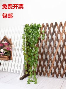 กลางแจ้ง Carbonized ป้องกันการกัดกร่อนรั้วไม้ Retractable Hedge ในร่มอนุบาลพาร์ทิชันตกแต่ง Enclosure พืชมุมปีนเขากรอบ