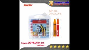 Crayon Joyko OP-24S: Krayon Minyak isi 24 Warna & Non-Toxic