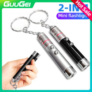 GUUGEI Bút Laser Cho Mèo Vui Nhộn 2 Trong 1 Bút Chỉ Laser Chấm Đỏ Mini Có Đèn LED Trắng Đồ Chơi Cho Mèo Chơi Đèn Pin Cực Ngầu