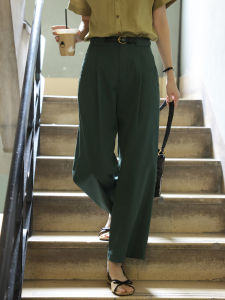 Solighter French Vintage High Waist Straight Leg Nine-Piece Pants Women Summer New Loose Slimming Casual Pants