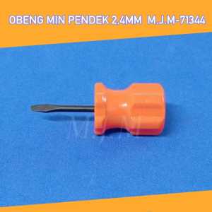 Obeng Min Pendek Kuning 2.4MM/Obeng Min Ujung Kecil/M.J.M-71344 / OBENG MIN PENDEK / obeng mesin jahit / konveksi