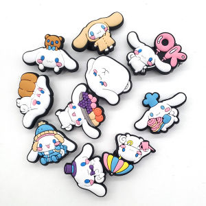 Mesuca | Mesuca Cinnamoroll Silicone for Shoe Charms Cute Long Ear Puppy Dessert Clog Decor Detachable DIY Footwear Ornaments Accessories