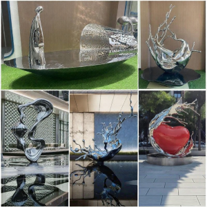 Modern Abstract Stainless Steel Sculpture Outdoor Decoration
