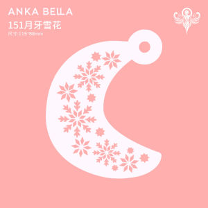 AnkaBella DIY Face Painting Template Tattoo Moon Tooth Snowflake Collection Art Drawing Stamp Mold Plastic Creative Toys