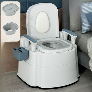 เก้าอี้สุภาพสตรีแบบพกพาสำหรับผู้สูงอายุในบ้าน ป้องกันกลิ่น ที่นั่งแบบเคลื่อนที่ได้ สำหรับผู้หญิงตั้งครรภ์และผู้ใหญ่