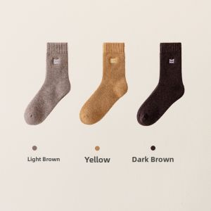 MiiOW | Womens Mid-Calf Wool Socks Thickened Fleece Warm Winter Essential Ultra-Thick Loop Wool Socks Cat Person Brand New 2024