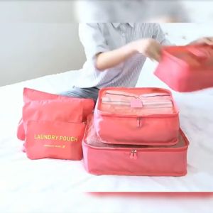 6 pcs. Clothes Storage Bags Packing Cube Travel Luggage Organizer Pouch