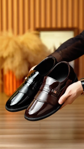 【With Shoe BOX】Classic Business Mens Dress Shoes Fashion Elegant Formal Wedding Shoes Men Slip On Office Oxford Shoes For Men Black