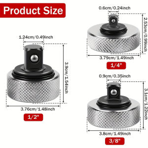 3pcs Adjustable Ratchet Wrench Set Quick and Labor-saving Aluminum Alloy Small Portable Ratchet Wrench 1/2 3/8 1/4 Socket