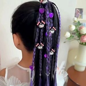 Kunciran Rambut Palsu Kepang Wig Kuromi Lucu Aksesoris Fashion Ikat Rambut Anak Perempuan HS KCR07