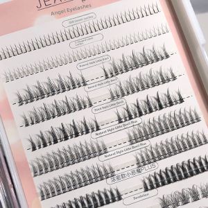 Natural Looking Mixed Male And Female False Eyelashes Easy to Use Thickening Plastic Black Stem Single Unit Fake Eyelashes