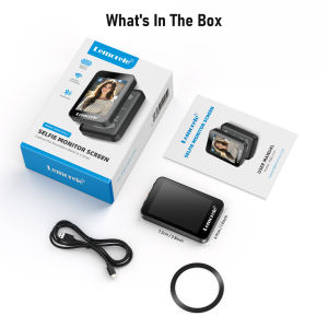 Lemorele | Wireless Magnetic Phone Rear Camera Selfie Screen Mini Vlog Selfie Monitor Video Recording/Vlog Live Stream/Outdoor Selfie Tool