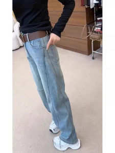 Elegant French Design Loose Fit Straight Trousers