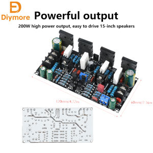 200W DC 20V-90V Positive Negative Dual Voltage Mono Power Amplifier Board 1943+5200 Paired Tube Post Stage Power Amplifier Board