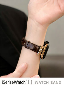iSeriseWatch | Womens Genuine Leather Crocodile Pattern Watch Band Red