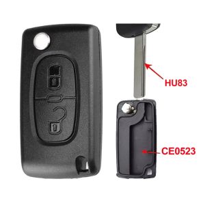 Vỏ Chìa Khóa Điều Khiển Từ Xa Cho Peugeot 207 307 308 407 607 807 Citroen C2 C3 C4 C5 C6 Xsara Berlingo VA2 HU83 CE0523 CE0536