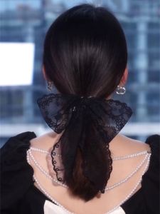 Elegant Lace Hair Ties Butterfly Knot Hair Bands Stylish Hair Accessories Fresh out Fashionable Hair Bands for Women