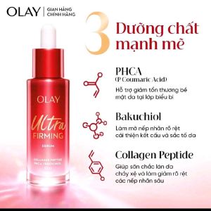 kem Olay thương hiệu cao cấp Super Collagen 45g và Serum 30ml Ultra Firming cải thiện 5 lão hóa phức tạp