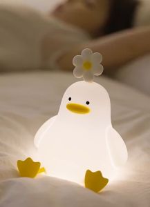 Tặng Sinh Nhật Vịt Led Đèn Ngủ USB Sạc Đèn Ngủ Đèn Silicon Cảm Ứng Công Tắc Trẻ Em Kid Trang Trí Phòng Ngủ Quà