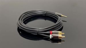 3.5mm to RCA Cable 3.5mm Aux to 2 RCA Adapter RCA Audio Cable 24K Gold Plated Male to Male Stereo Aux Cord for Stereo Speaker