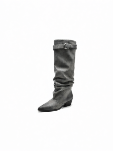Belle | Low Heel Pointed Western Long Boots