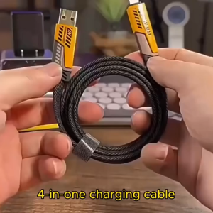 TIMACK 5 IN 1 Spring Cable Ultra Fast Charging 240W for IOS/Type C - USB/TYPE C and Micro/Type C - USB/TYE C Cable