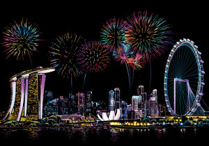 Colorful City DIY Hand-made Scratch Drawing Painting DIY Creative Colorful City Night Scene Scratch Series Space Drawing Painting DIY Gift DIY Home Decro