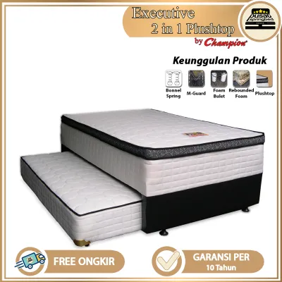 Springbed Kasur Sorong 2 in 1 Plushtop Bonnel Spring - Champion Springbed Executive 2 in 1 Plushtop [JABODETABEK]
