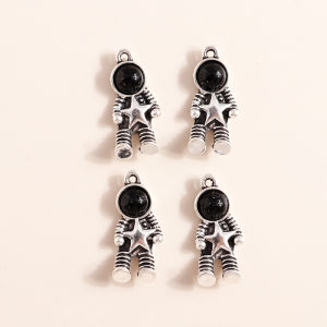 10pcs 22*10mm Antique Silver Color Alloy Astronaut Charms Pendants for Necklace Earring Keychain Diy Jewelry Making Accessories