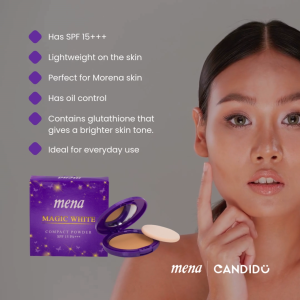 Mena Morena Face Powder Natural Compact SPF 15 PA++ Premium 12g - CandidU PH