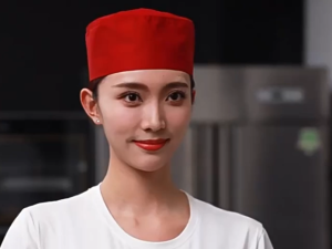 Mesh Top Skull Cap Breathable Chef Cap with Adjustable Strap Flat Top Chef Cap