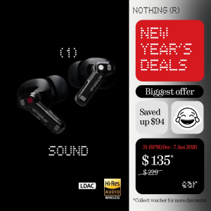 Nothing Ear | 11 mm ceramic driver | 24bit Hi-Res Audio | Advanced Equaliser | Personal Sound Profile | 45 dB ANC